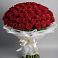 Букет 101 Красная роза Блэк Мэджик в Хабезе