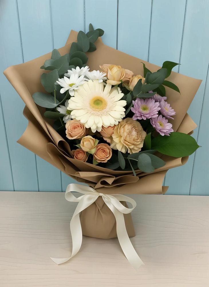 Букет цветов из: Герберы и Хризантемы в Хабезе