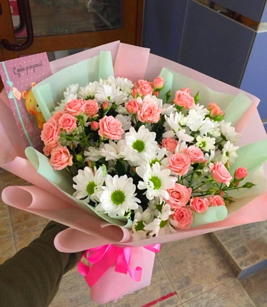 Букет цветов из: Розы и Хризантемы в Хабезе