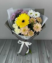 Букет цветов из:  Розы, Герберы и Хризантемы #REPLACE_PRED# Хабезе
