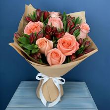 Букет цветов из:  Розы и Альстромерии в Хабезе