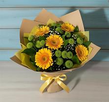 Букет цветов из:  Герберы и Хризантемы в Хабезе