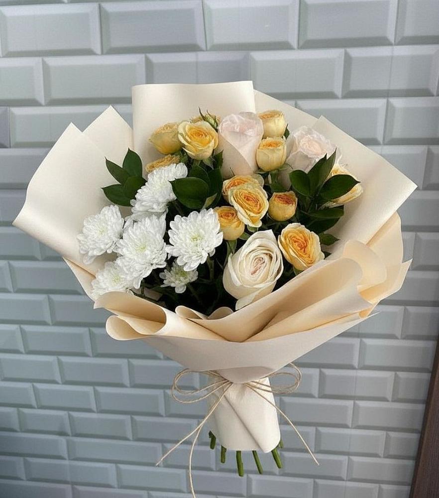 Букет цветов из: Розы и Хризантемы в Хабезе