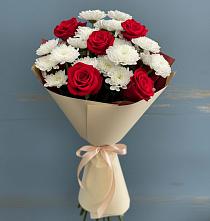 Букет цветов из:  Розы и Хризантемы в Хабезе