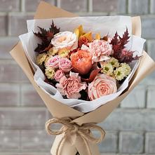 Букет цветов из:  Гвоздики, Хризантемы и Розы в Хабезе