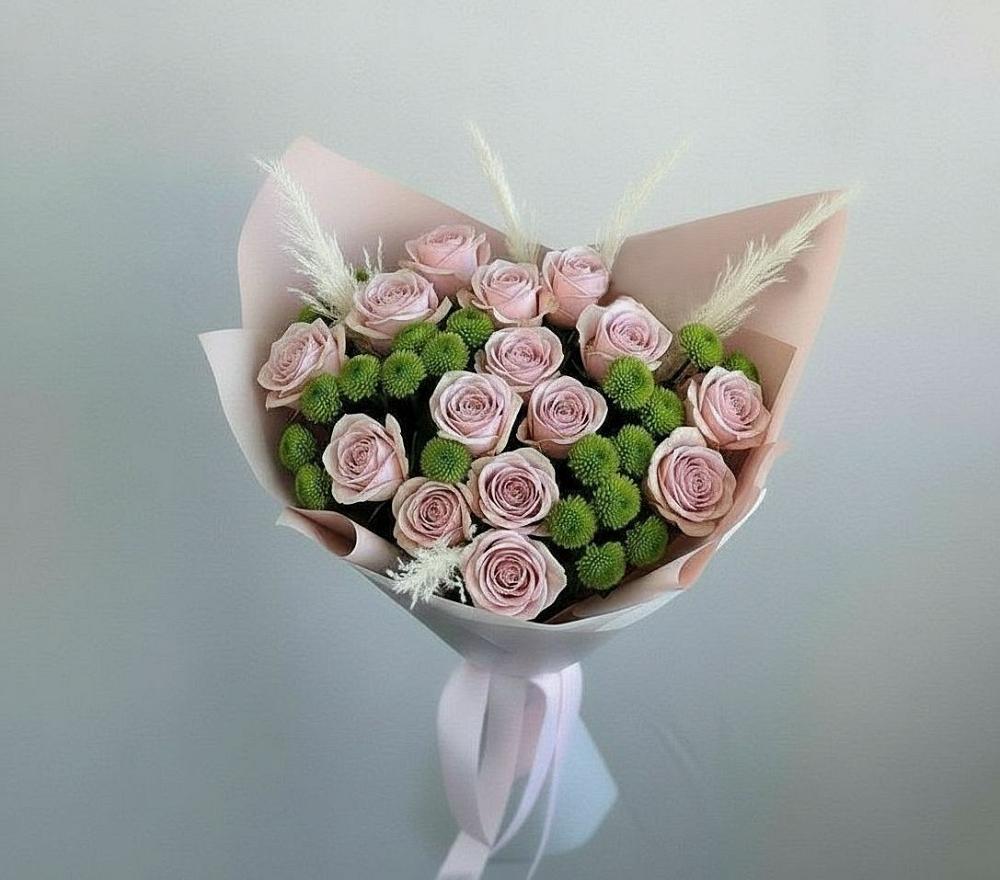 Букет цветов из: Розы и Хризантемы в Хабезе