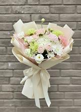 Букет цветов из:  Гвоздики, Розы, Лизиантусы и Хризантемы #REPLACE_PRED# Хабезе