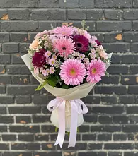 Букет цветов из:  Герберы и Хризантемы в Хабезе