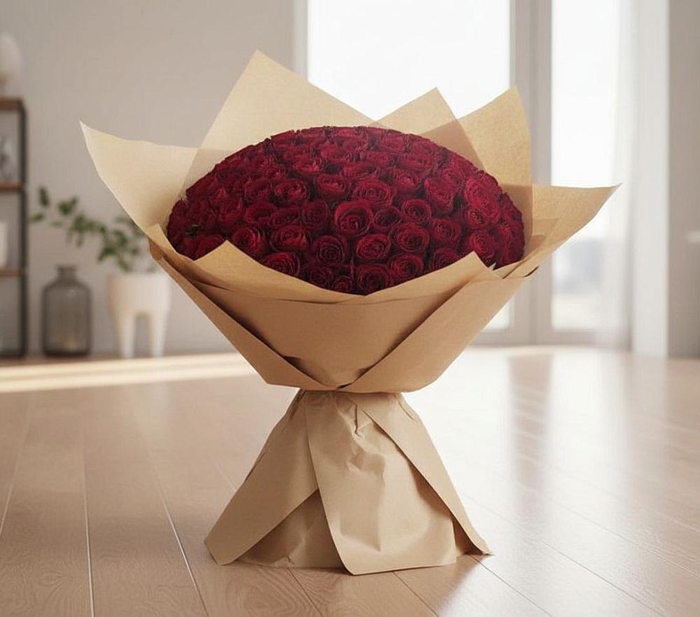 Букет 101 Красная роза в Хабезе