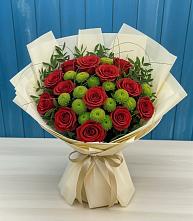 Букет цветов из:  Розы и Хризантемы в Хабезе