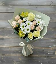 Букет цветов из:  Альстромерии, Розы и Хризантемы в Хабезе