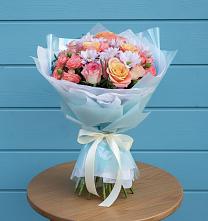 Букет цветов из:  Хризантемы и Розы #REPLACE_PRED# Хабезе