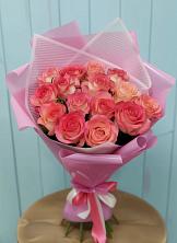 Букет 15 Розовых роз Равель в Хабезе