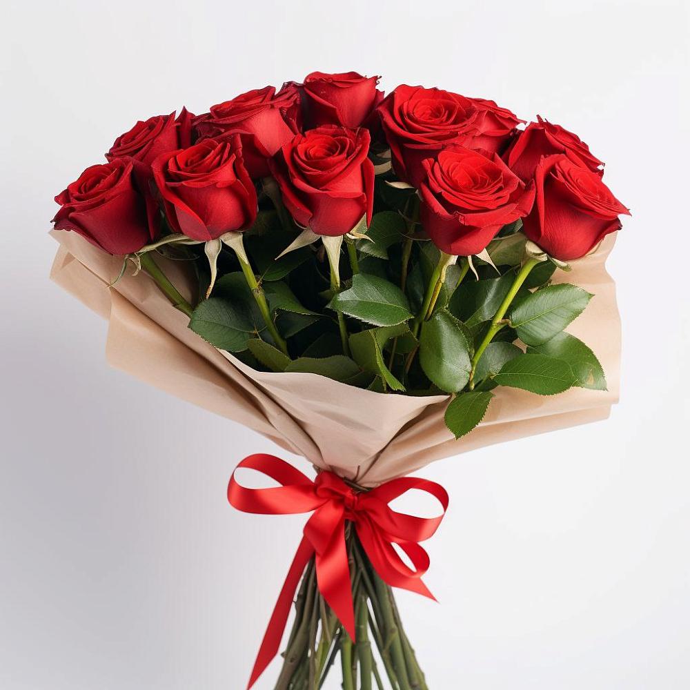Букет 11 Красных роз Эдлесс Лав в Хабезе