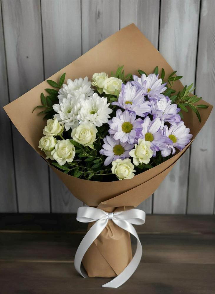 Букет цветов из: Хризантемы и Розы в Хабезе