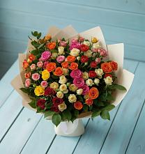 Букет Микс из разноцветных кустовых роз #REPLACE_PRED# Хабезе